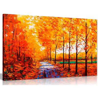 Autumn Trees - Wrapped Canvas Print