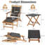 135cm Long Chaise Lounge Set
