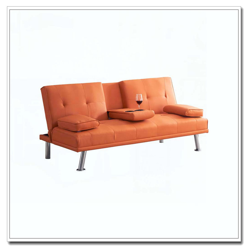 Canapé-lit double 67 po, Orange