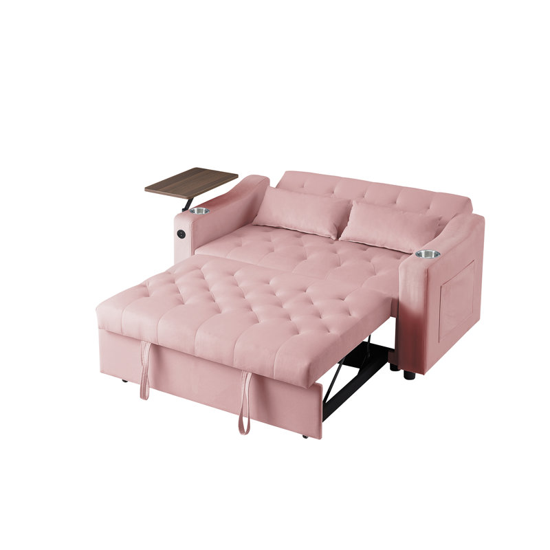 Convertible Pink Velvet Sofas, Modern Design For Home Entertainment
