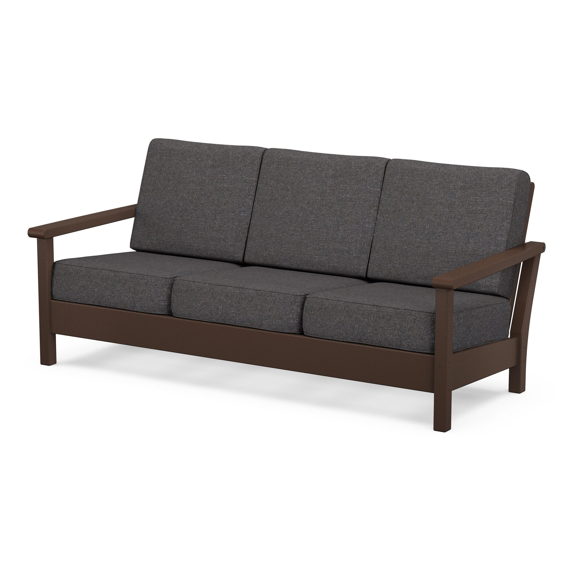 Harbour Deep Seating Sofa, Ash Charcoal, Mahogany