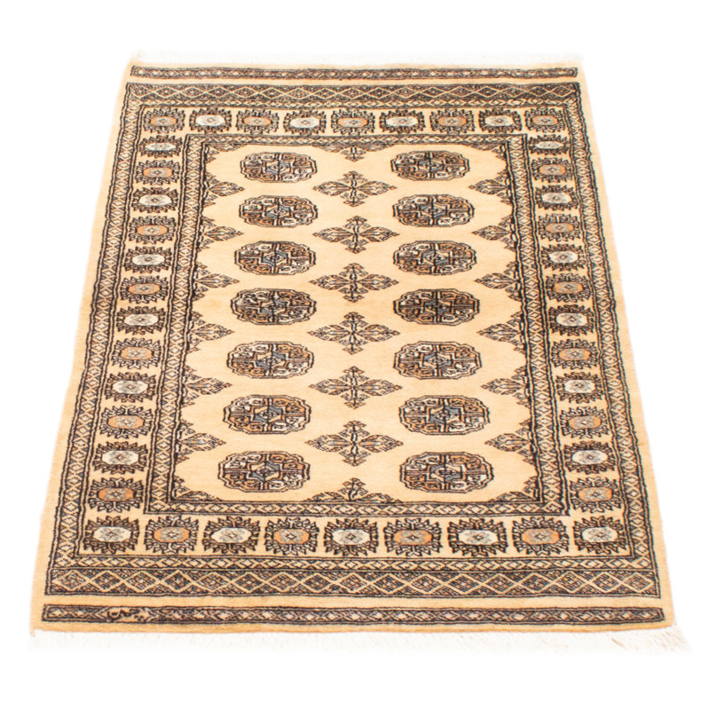Tapis unique en laine noué à la main Bokhara Peshawar 3 pi 1 po x 5 pi 3 po