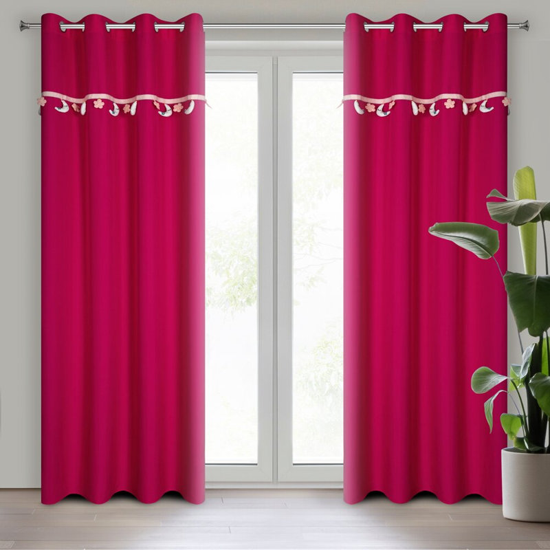 Hughesville 100% Polyester Semi Sheer Curtain Single Panel
