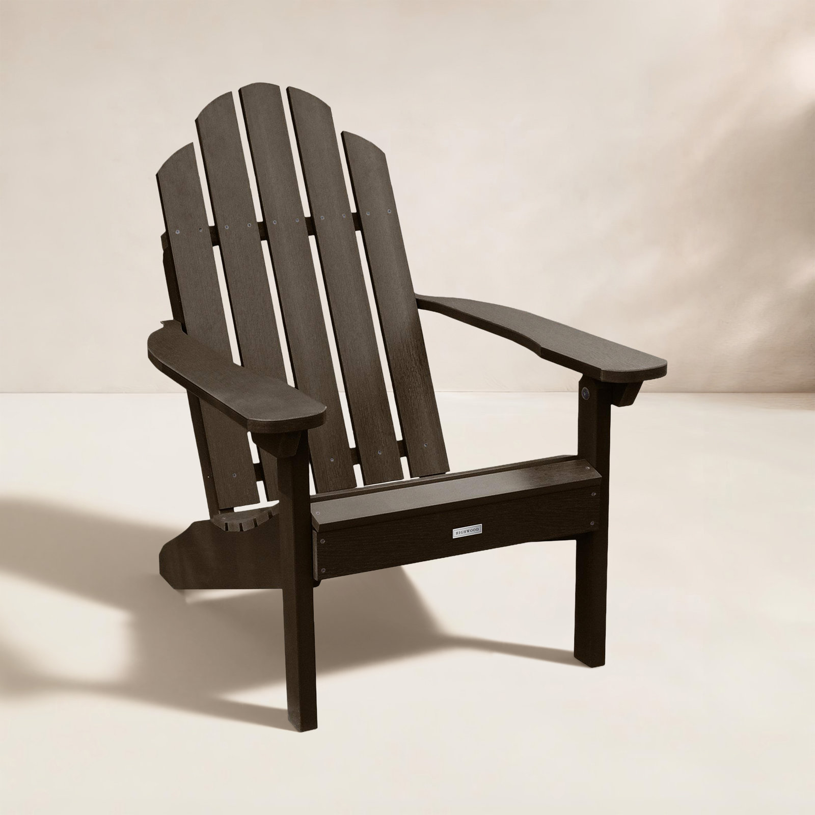 Leis Outdoor Adirondack Chair, Weathered Acorn