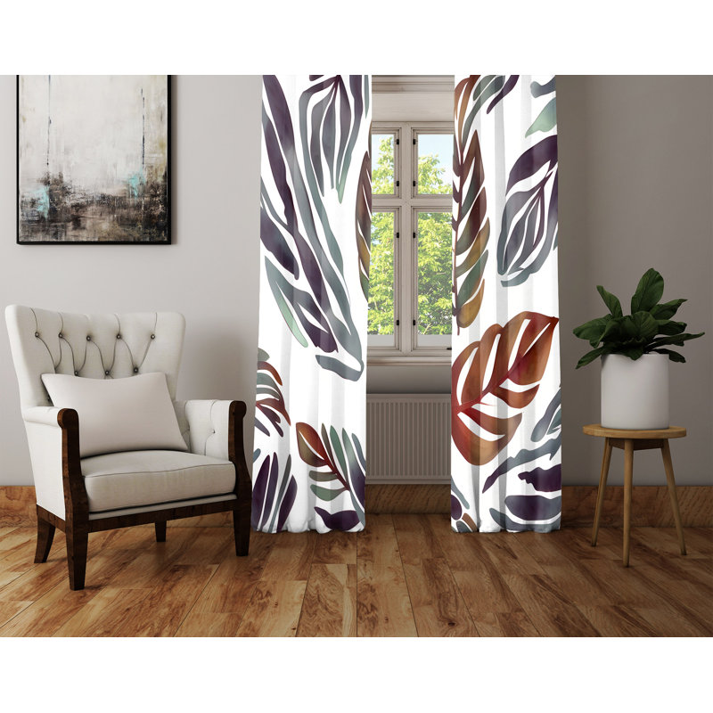 Paire de rideaux semi-transparents Darasimi, L 40 po x L 52 po