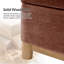 Repose-pieds avec rangement en chenille Elan Modern l 30,25 po avec pieds en bois massif-121083141