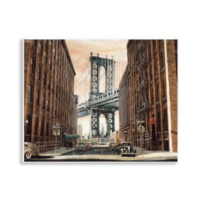 "Cityscape with Bridge View", art mural par Matthew Daniels