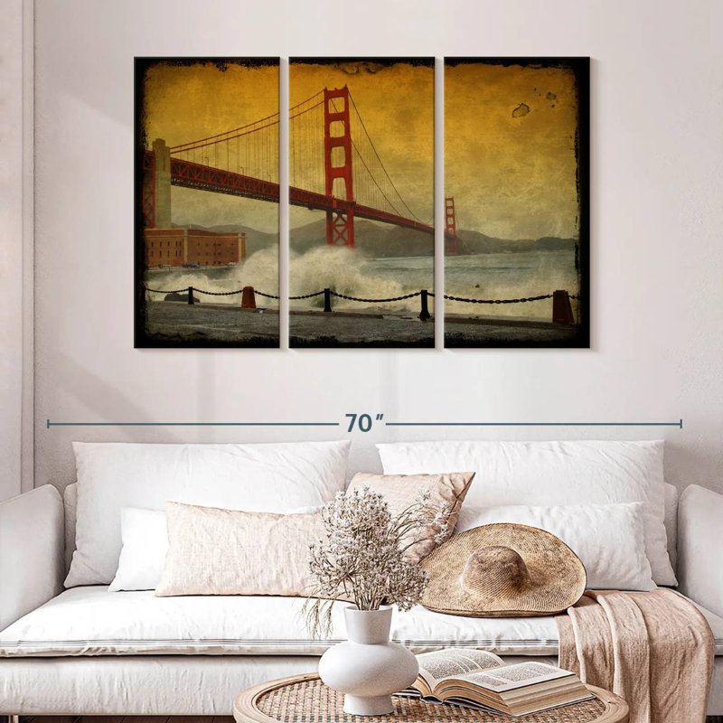 Lilie grunge, pont de San Francisco, H 14 po x l 23 po