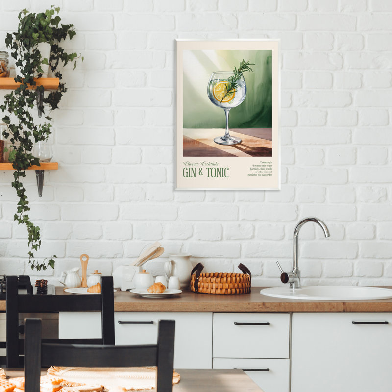 Plaque murale Gin & Tonic Sun Rays, design par Andreas Magnusson, 19" H x 13" W