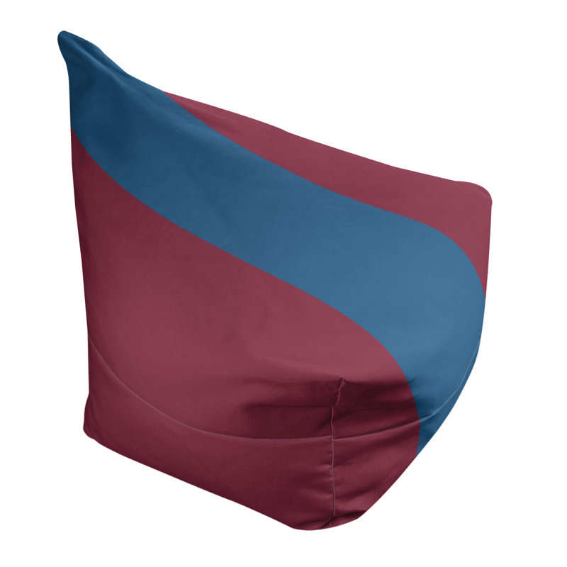 Sac de pois classique, H 30 po x l 27 po x P 27 po, Bourgogne / bleu bébé