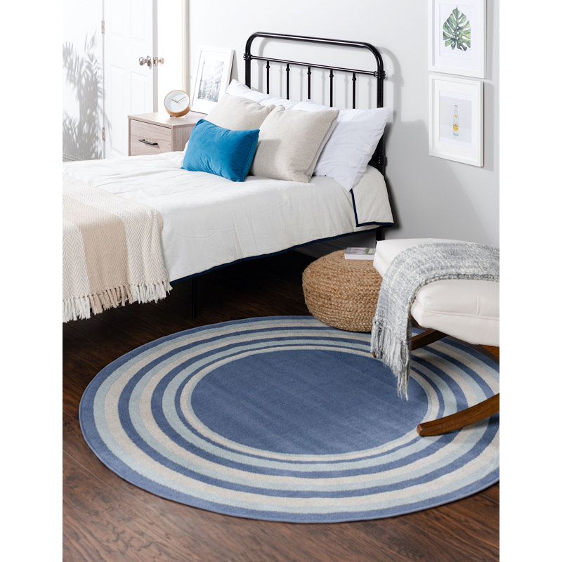 Geometric Indoor Rug, Round 5'