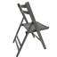 De 4 chaises pliantes grises en bois massif pour chaise supplémentaire 16,05 po Option profonde et pratique-121070369