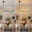 Luminaire suspendu 6 lumières en verre coloré pour îlot de cuisine 6,8 po pour salle à manger