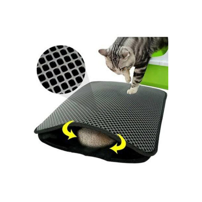 Premium Cat Litter Mat, 16 x 24 inches | Machine Washable, Heavy-Duty 21.0 oz/sq yd | Easy to Clean, Non-Slip Design, Protects Floors from Mess & Odours | Durable & Stylish