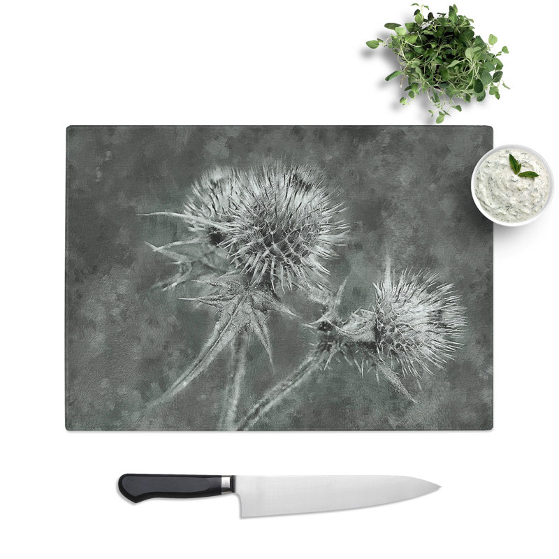 Thistle Flower Vol.5 Chopping Board, 0.4cm H x 20cm W x 28.5cm L