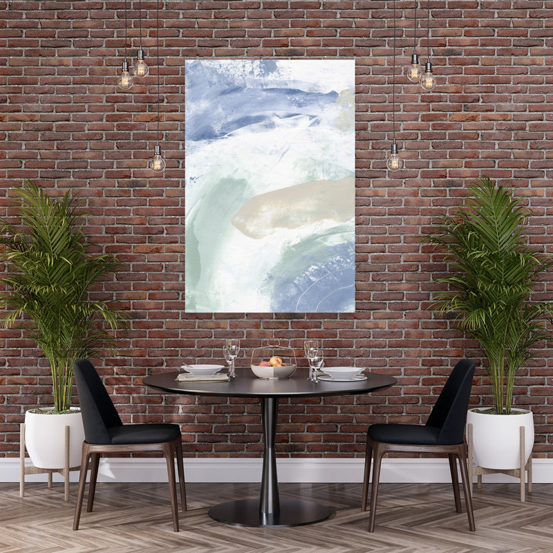 «Serene Coastal Abstract Abstract Contemporary», art mural moderne