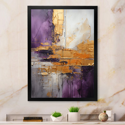 Gold Purple Abstract Fractal III - Fractals Wall Art