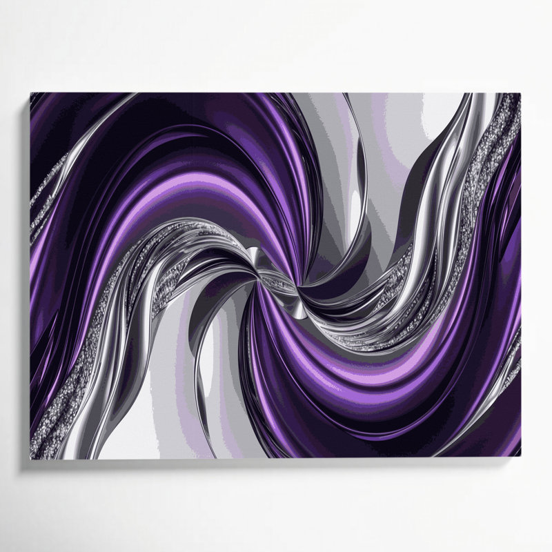 Gradient Abstract 70 Purple Canvas Wall Art, 11" H x 14" W