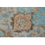 Tapis bleu en laine noué à la main de conception unique 6 pi 5 po x 9 pi 3 po années 1960 Rivah
