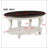 42'' oval wood coffee table for Living Room, 2-Tier Solid Wood Cocktail Table with Open Storage-209858923-209858921
