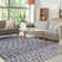 Gingham Shag Area Rug
