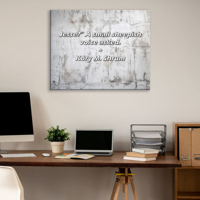 Citation artistique «Jesse? Une petite voix penchée a demandé. Toile tendue par Kory M. Shrum Gallery