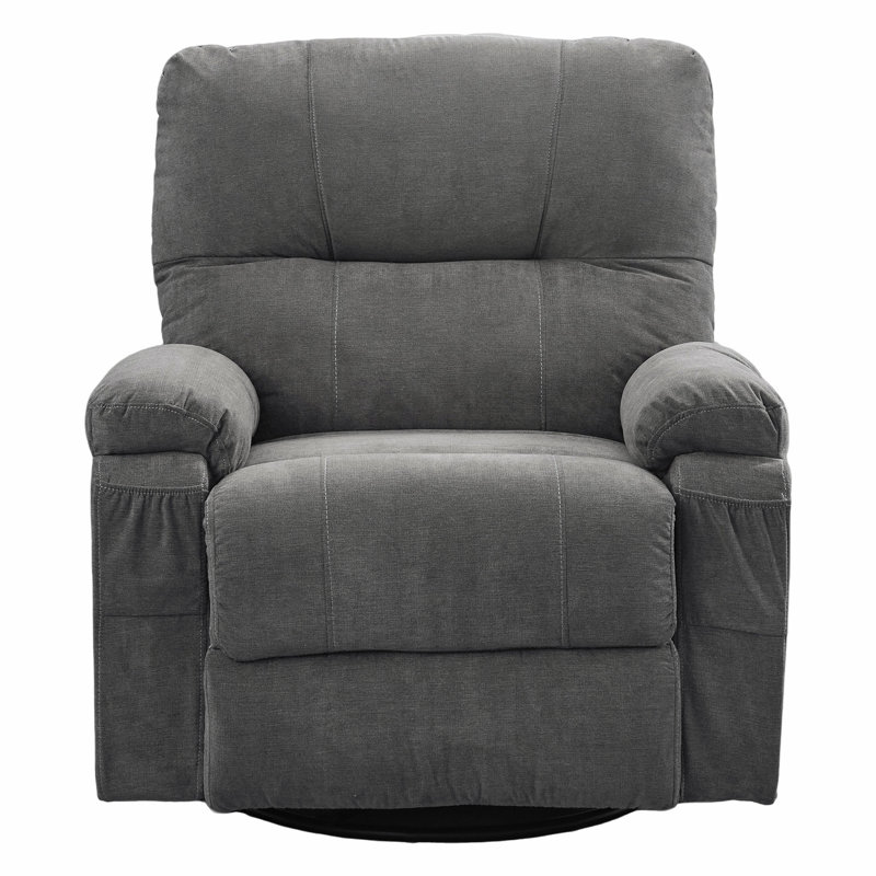 Versatile 360-Degree Rotating Recliner Chair with Soft Cushion and Backrest for Ultimate Comfort and Relaxation, Grey