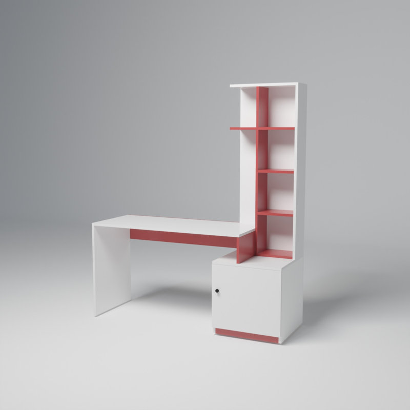 Bureau Deanta, Blanc /Rouge