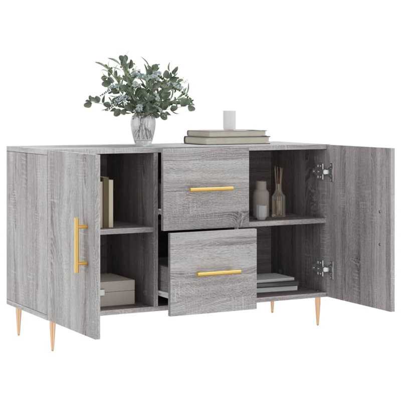 Margelene 100 Wide 2 Drawer, Grey Sonoma