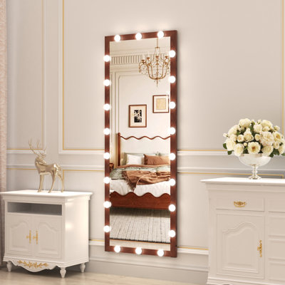 Miroir moderne pleine grandeur avec lumières et miroir de coiffeuse complet