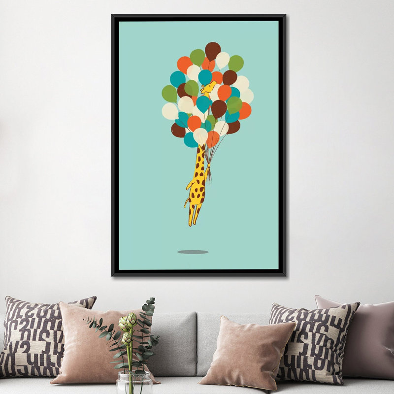 «Floating Away», impression sur toile, H 48 po x l 32 po x P 1,5 po, Toile avec cadre noir, Pas de tapis