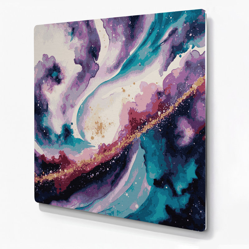 Art mural en métal beige, 16" H x 16" W x 0.05" D