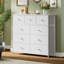 Commode 9 tiroirs avec commode large Ojaswi, commode en tissu et bois facile à tirer avec plateau de 39 po-395973551