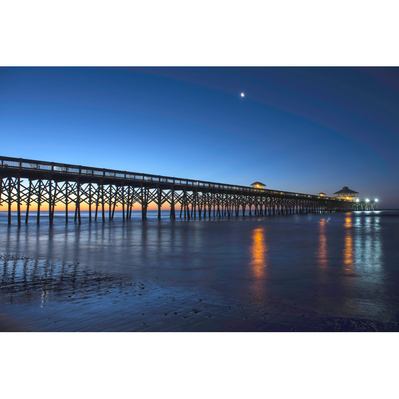 Coastal Daybreak - Photograph, 20cm H x 30cm W, Black Floater Framed