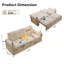 Canapé-lit multifonctionnel 2-en-1 pour petits espaces, P 73,2 po x l 32,2 po x H 36,6 po, P 63 po x l 70,86 po x H 36,2 po-2031801785