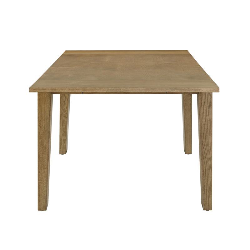 Natural Ash Wood Extendable Rectangular Dining Table for Eight
