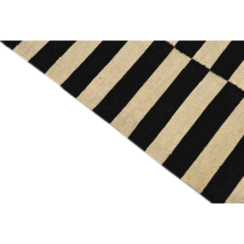 Tapis noir et blanc 3x5 Pinkerton