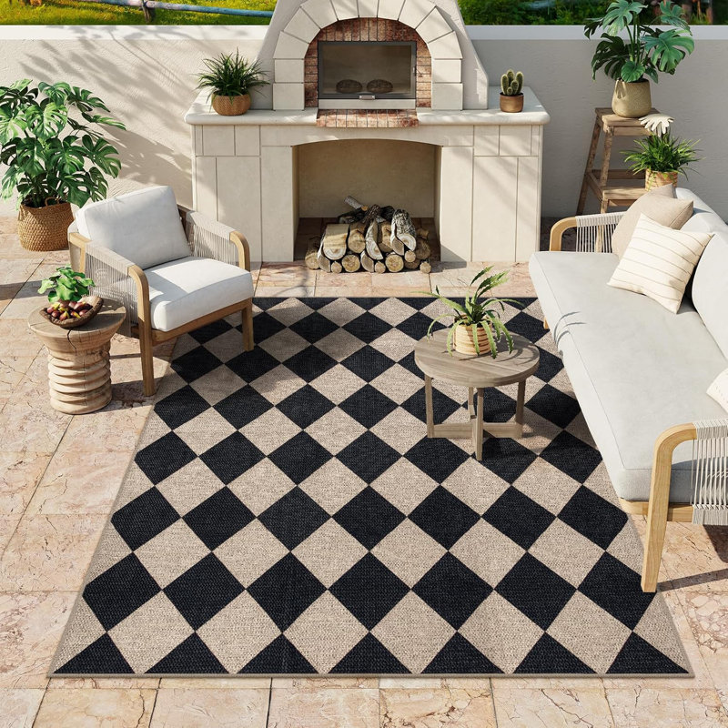 Vilena Herringbone Pattern Washable Area Rug - Chic Textured Design for Living Room, Bedroom, or Entryway Decor