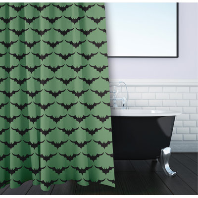 Doublure de rideau de douche en polyester à motif géométrique