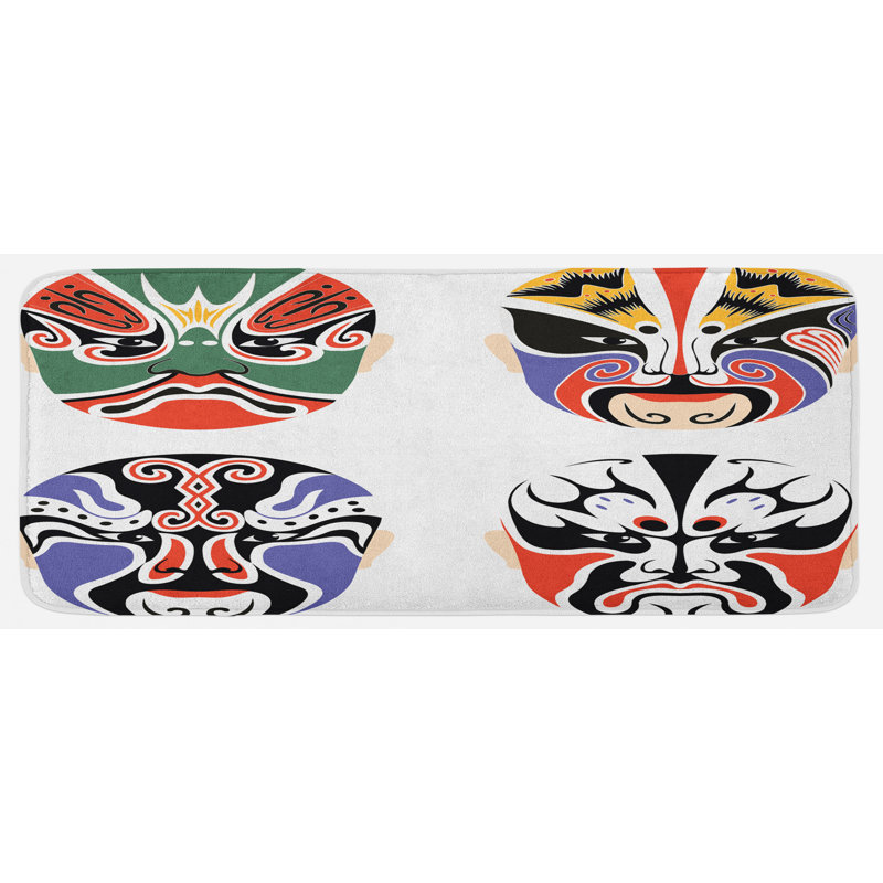 Global Inspired Solid Colour Polyester Kitchen Mat