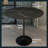 Harton Round Bar Height Dining Table with MDF Top and Stainless Steel Pedestal Base Kitchen Table Seats 2-6 Person-1264608980-1270958694