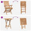 Solid Wood Patio Dining Set Table,