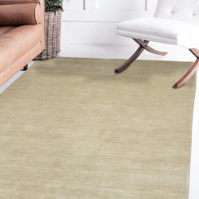 Tapis ivoire en laine tissé à la main Chauvin