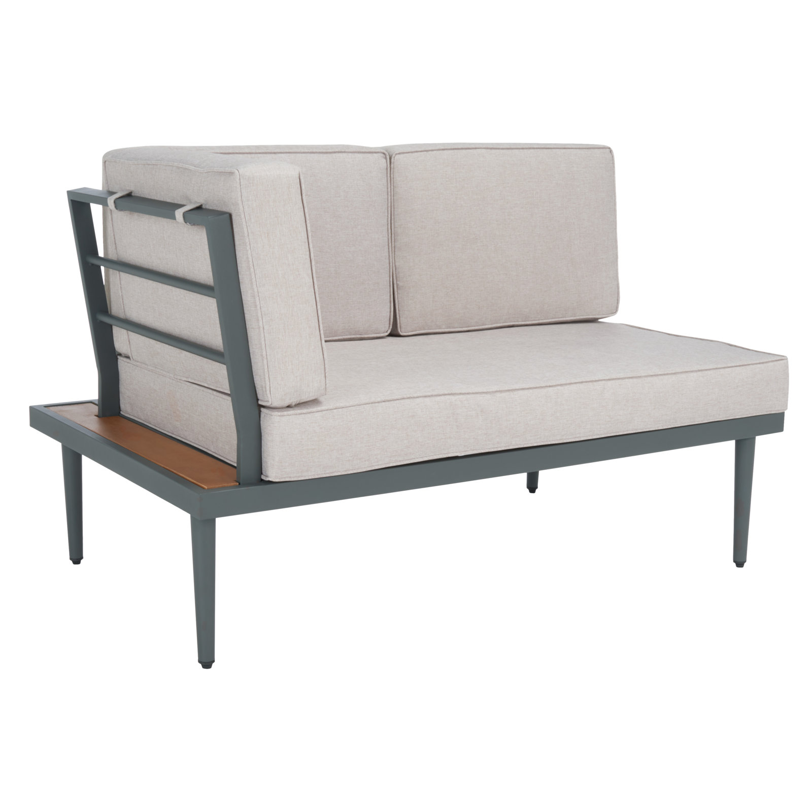 Gherlein 4 - Person Modular Patio Conversation Set with Cushions, Light Grey