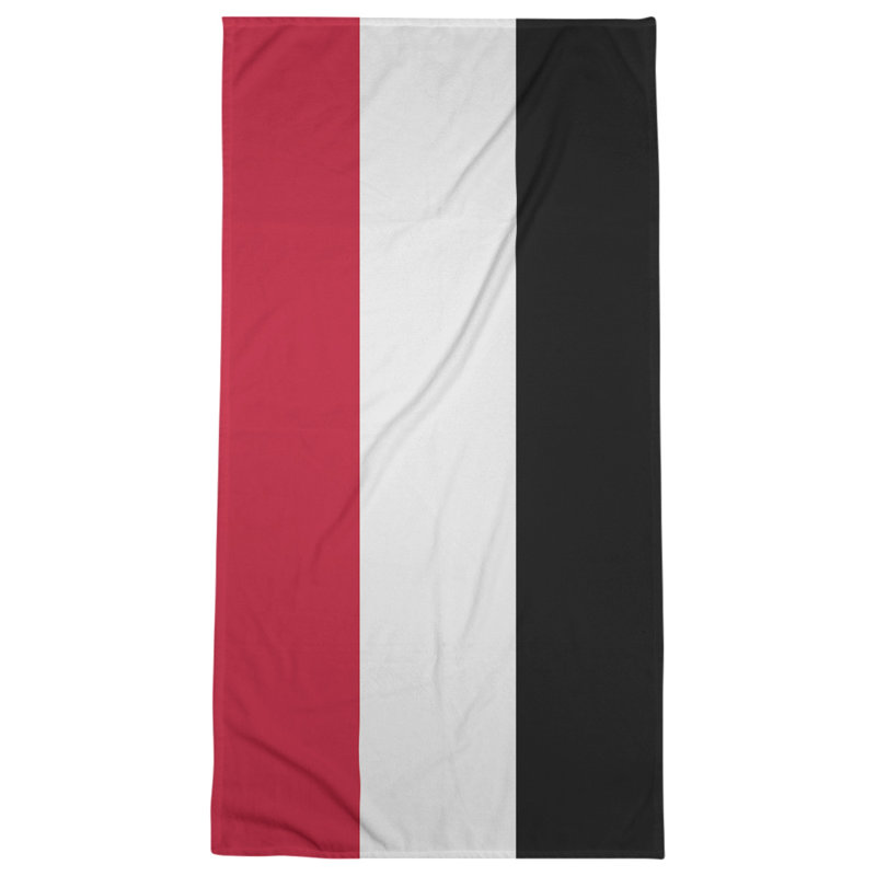 Microfiber Bath Towel, Atlanta Football Light Red/Off White/Black