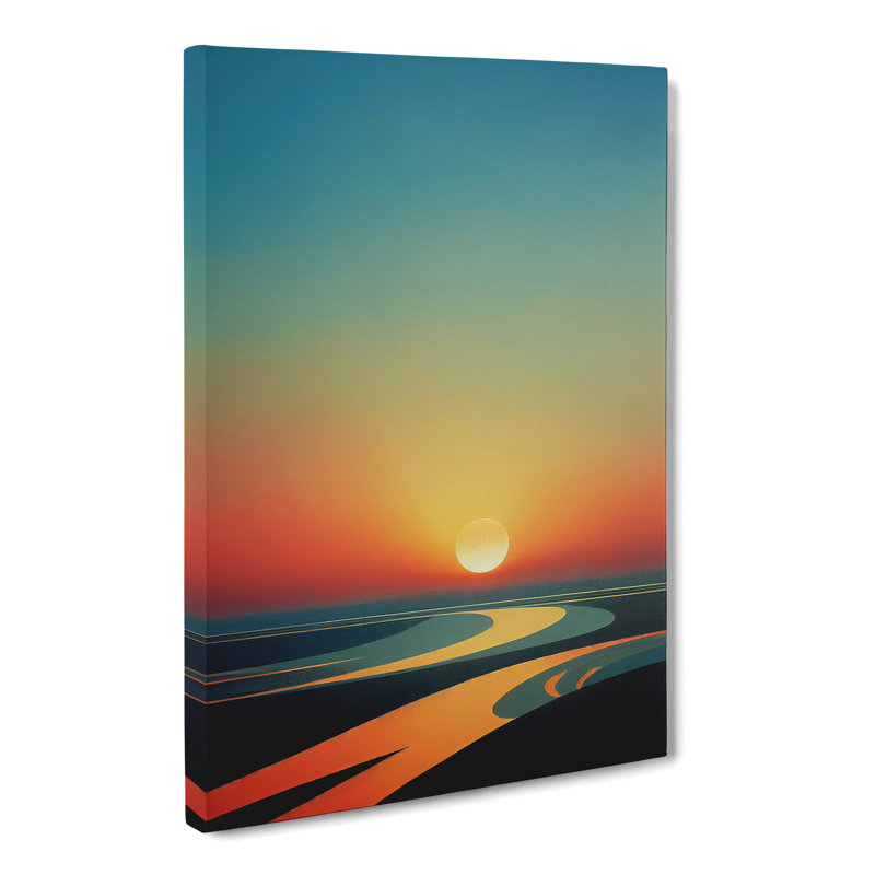 Alrik Sunset Textured - Wrapped Canvas, 50cm H x 35cm W