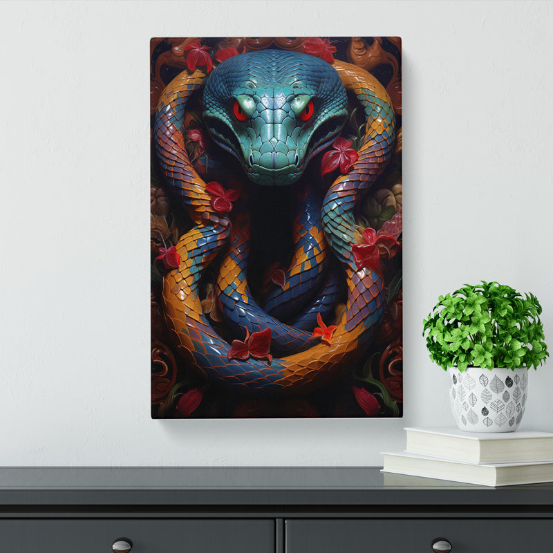 Snake Informel - Wrapped Canvas, 76cm H x 50cm W x 3cm D