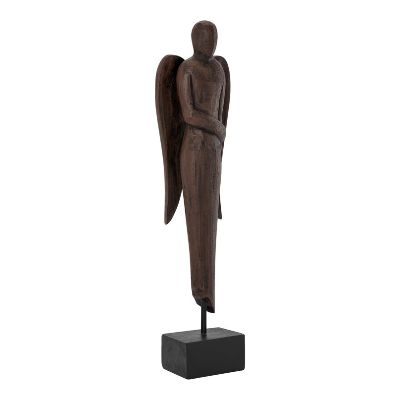 Grande sculpture ange sculpté 20 po Haven