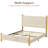 Bed Frame and Headboard, Corduroy Upholstered Bed Frame, Vertical Channel Design Headboard-1261560307-1261560311