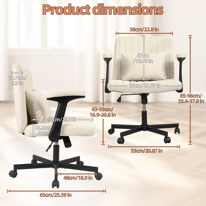 Fauteuil de bureau Criss Cross, Blanc